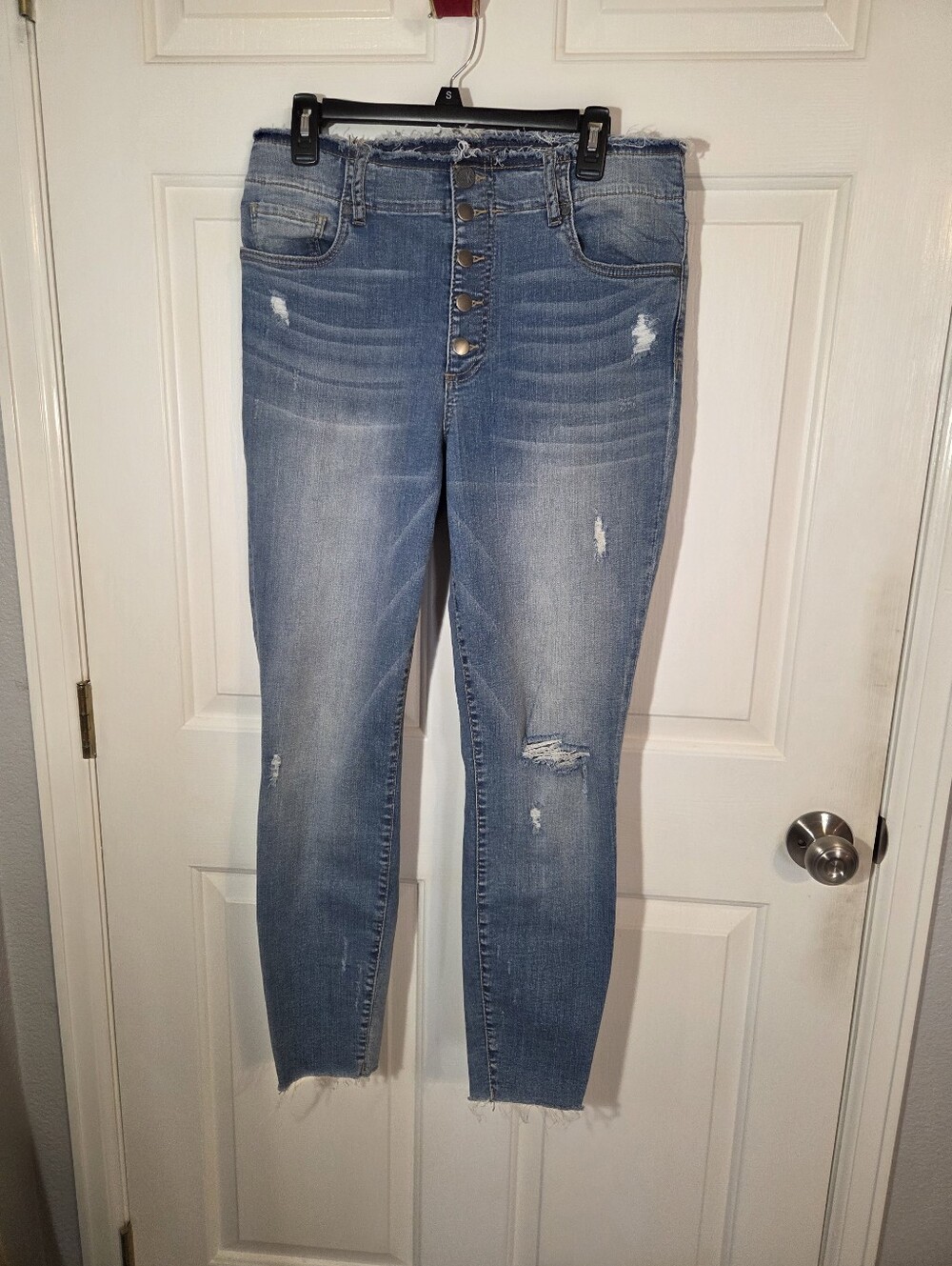 Kut Connie High Rise Ankle Skinny Jeans Sz 12 Distressed